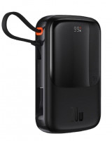 Powerbank Baseus Qpow Pro Digital Display 10000mAh 20W 1USB/1C/кабель Lightning (PPQD020001) черный