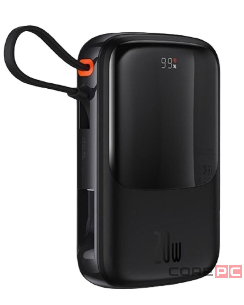 Powerbank Baseus Qpow Pro Digital Display 10000mAh 20W 1USB/1C/кабель Lightning (PPQD020001) черный
