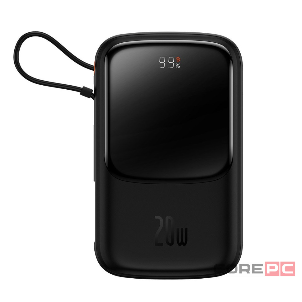 Powerbank Baseus Qpow Pro Digital Display 10000mAh 20W 1USB/1C/кабель Lightning (PPQD020001) черный