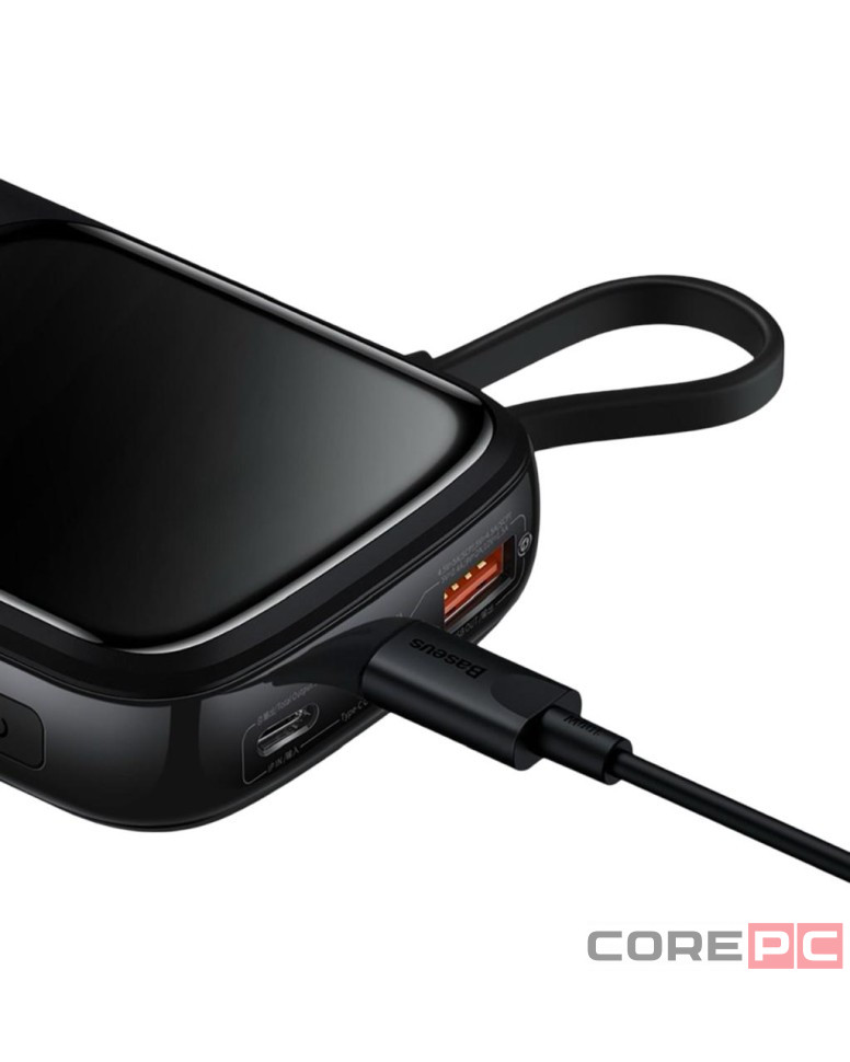 Powerbank Baseus Qpow Pro Digital Display 10000mAh 20W 1USB/1C/кабель Lightning (PPQD020001) черный