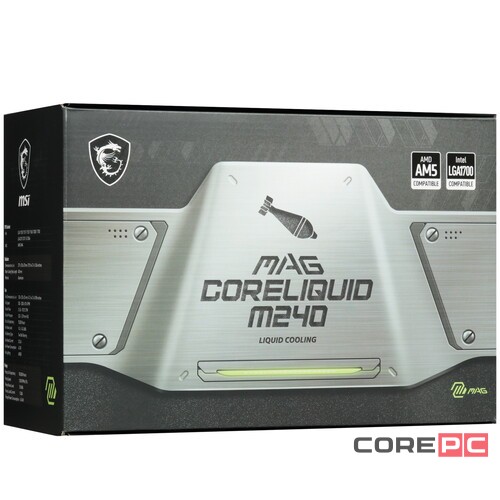 Система жидкостного охлаждения для процессора MSI MAG CORELIQUID M240 ARGB Black (306-7ZW4R14-813)