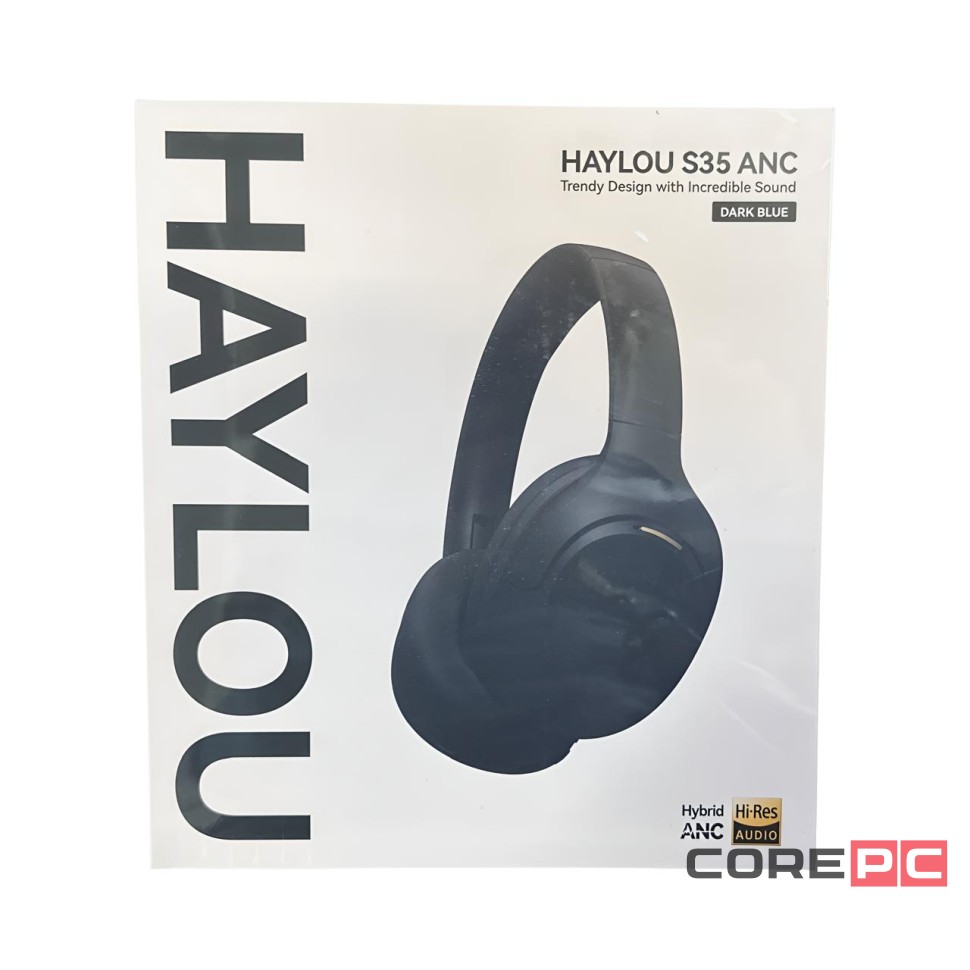 Стереонаушники Bluetooth полноразмерные Haylou S35 ANC синие