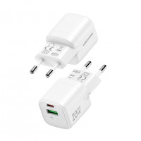 Сетевое зар. устр. Keephone Thomas KP-EB009 1USB+1C 20W Gan с кабелем Type-C на Type-C белое