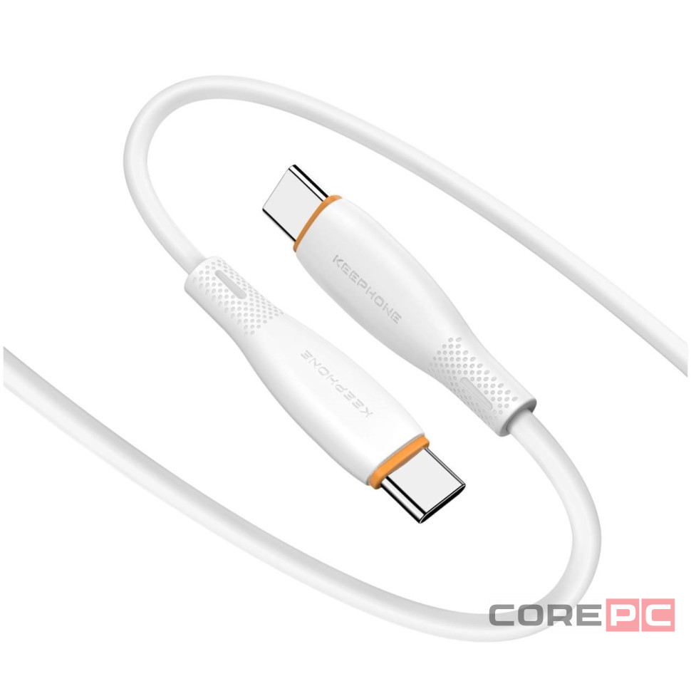 Сетевое зар. устр. Keephone Thomas KP-EB009 1USB+1C 20W Gan с кабелем Type-C на Type-C белое