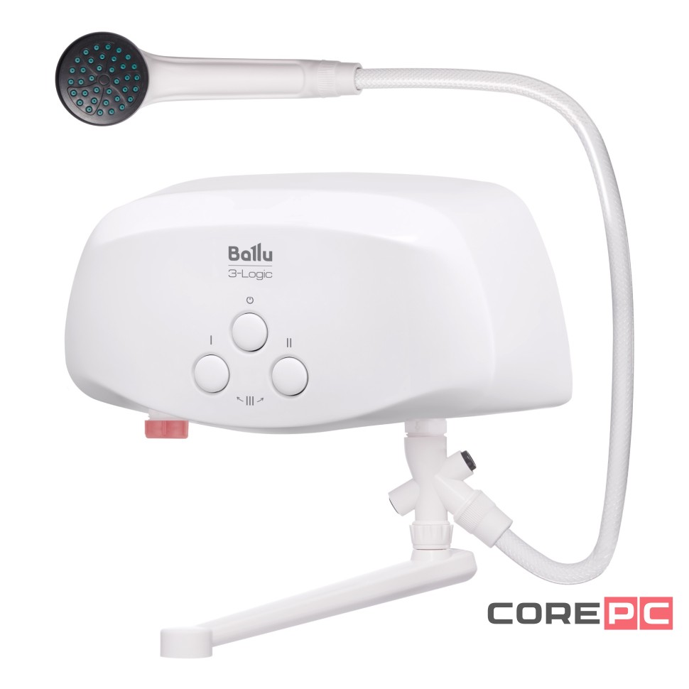 Водонагреватель проточный Ballu 3-Logic TS (3,5 kW) - кран+душ