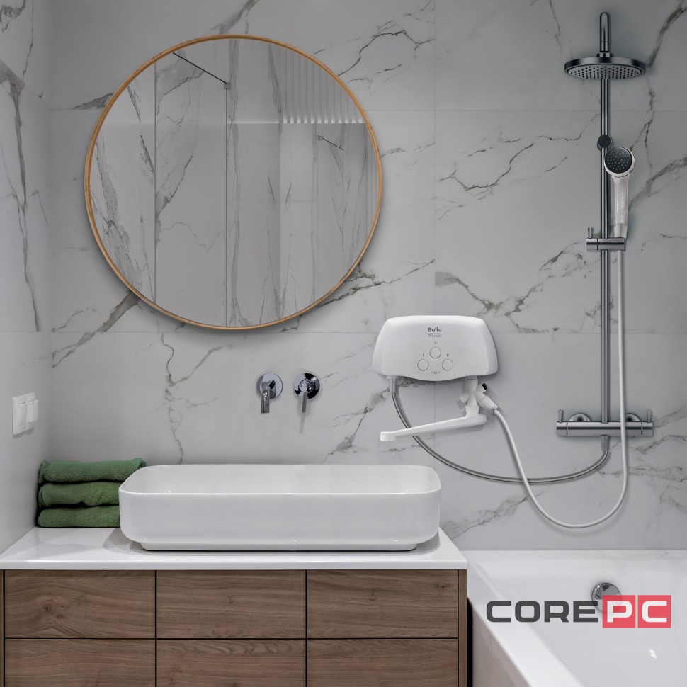 Водонагреватель проточный Ballu 3-Logic TS (3,5 kW) - кран+душ