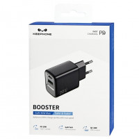 Сетевое зар. устр. Keephone Booster 1USB+1C Gan 20W черное