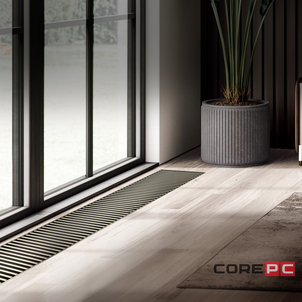 Конвектор внутрипольный Royal Thermo ATRIUM-110/300/2000-DG-U-LB