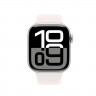 Apple Watch Series 10 46mm Silver Aluminum Case with Light Blush Sport Band (M/L)