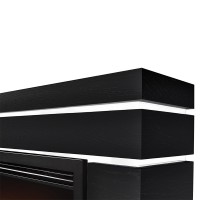 Каминокомплект: Очаг Electrolux EFP/P-3020LS N, портал Moderno 30 шпон чёрный дуб