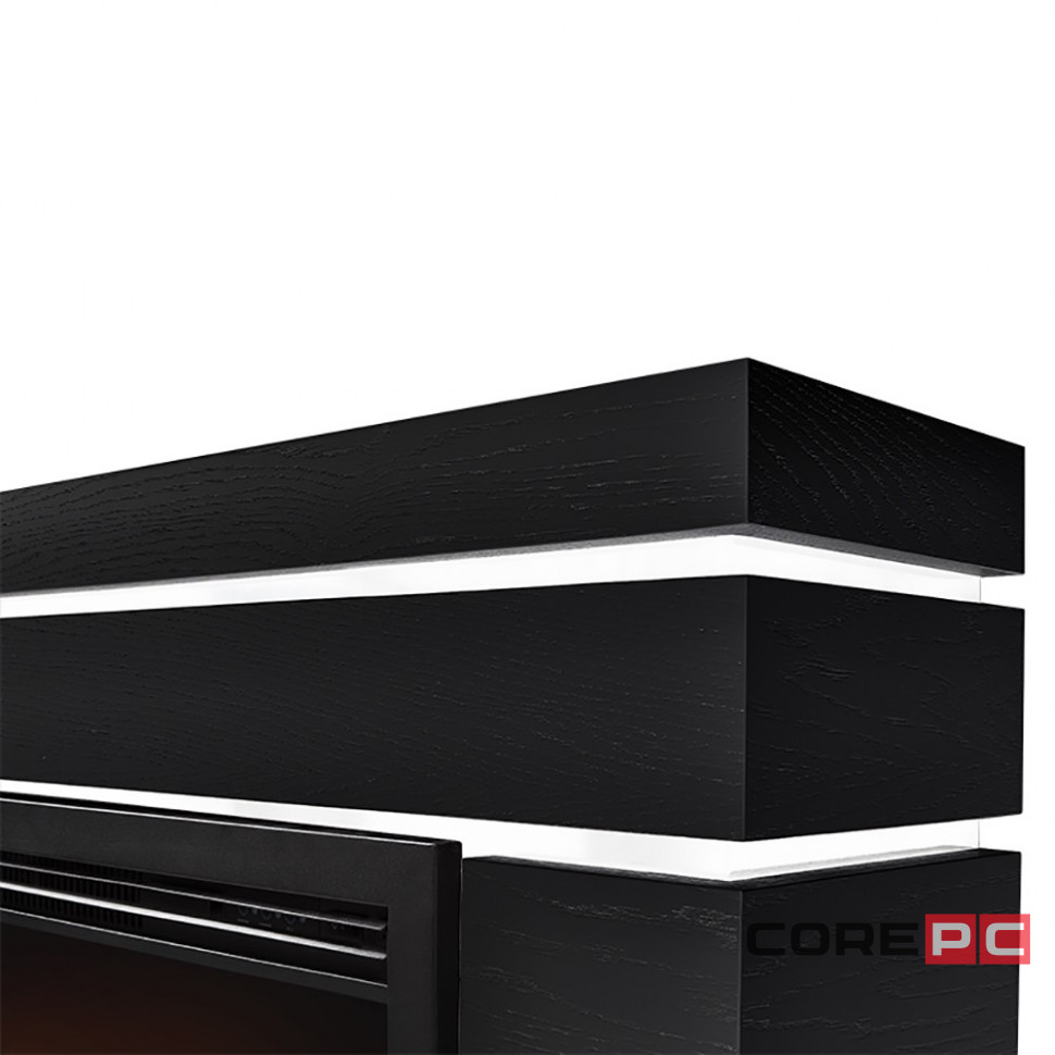 Каминокомплект: Очаг Electrolux EFP/P-3020LS N, портал Moderno 30 шпон чёрный дуб