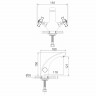 Смеситель для раковины MIXLINE МЛ30-04, вентильное управление, цвет хром