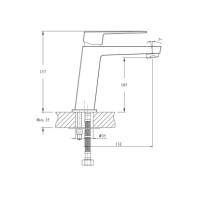Смеситель для раковины Haiba HB11191, рычажное управление, цвет хром