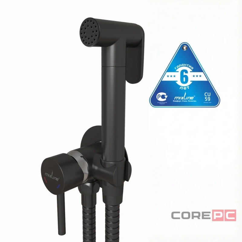 Смеситель для гигиенического душа MIXLINE МЛ31-081Г/ML31-081GR, рычажное управление, цвет хром