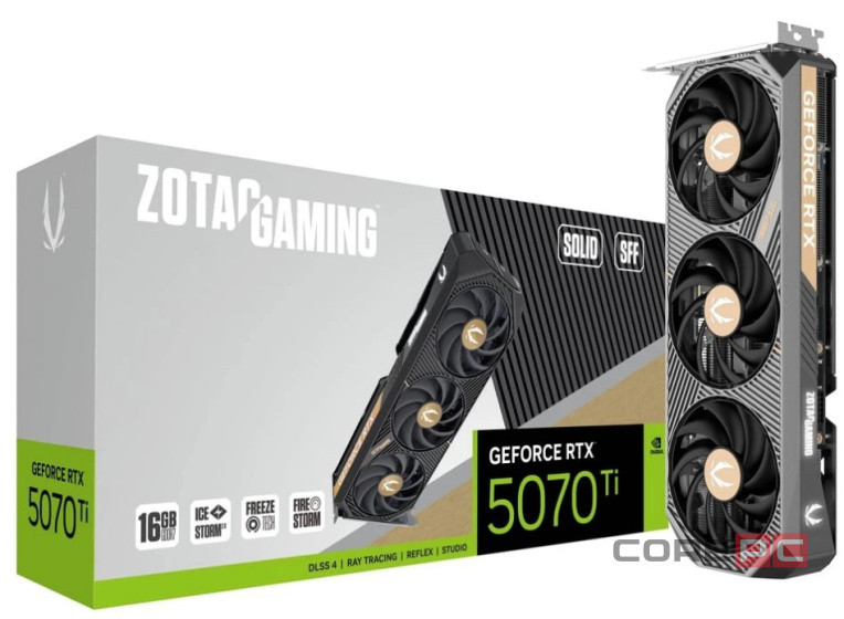 Видеокарта Zotac (ZT-B50710D3-10P) GeForce RTX 5070 Ti 16GB SOLID SFF