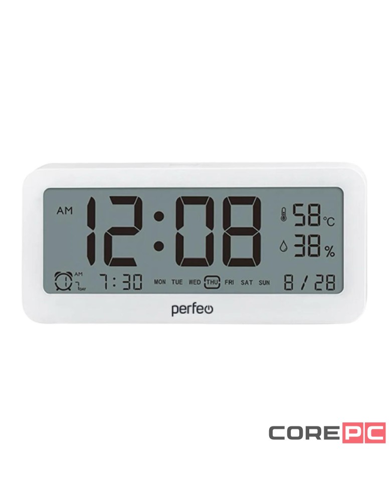 Часы-метеостанция Perfeo Vento (PF-S8826) белые