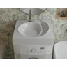 Раковина накладная над стиральной машиной Madera КоПП-60 4627173210140, литьевой мрамор, квадратная, белый