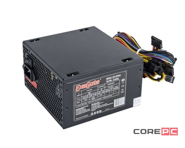 Блок питания ExeGate 600W XP600 Black (EX219465RUS)