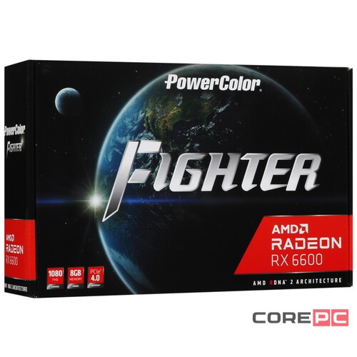 Видеокарта PowerColor (AXRX 6600 8GBD6-3DH) Radeon RX 6600 8GB Fighter OEM