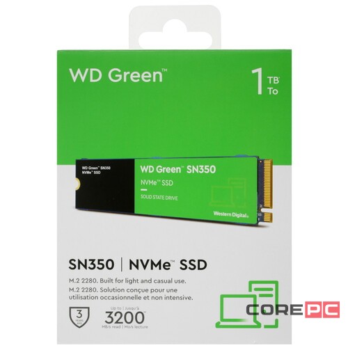 Твердотельный накопитель Western Digital 1000 Gb WDS100T3G0C