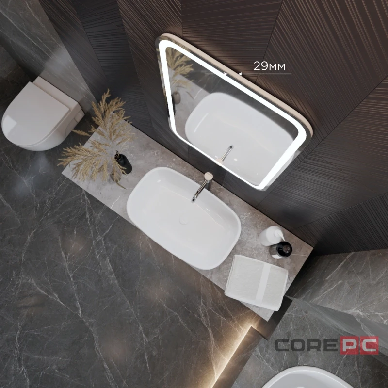 Зеркало MIXLINE Мальта 550х800 (ШВ) сенсорный выключатель, светодиодная подсветка