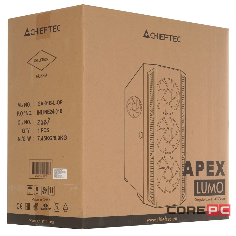 Компьютерный корпус Chieftec APEX LUMO TG ARGB (GA-01B-L-OP)