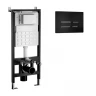 Система инсталляции WAVE В-500/002П+В2/W-500/002Pn+V2, прямоуг кнопка В2/V2 черная,ПНЕВМ,500мм