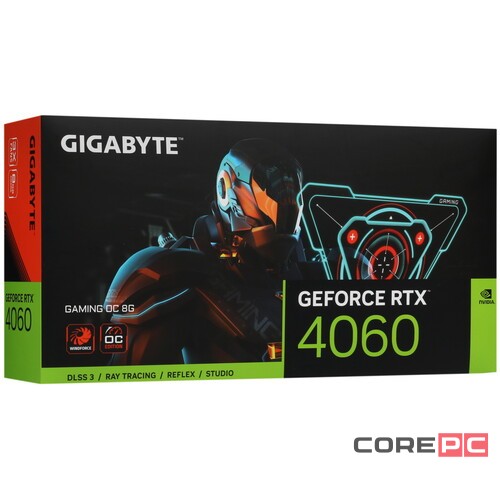 Видеокарта Gigabyte (GV-N4060GAMING OC-8GD) GeForce RTX 4060 8GB GAMING OC