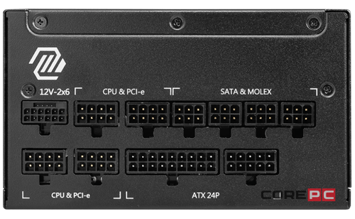 Блок питания MSI 1250W MAG A1250GL (306-7ZP9A11-CE0) 16 Pin (PCIe 5.0 Connector Cable Details)