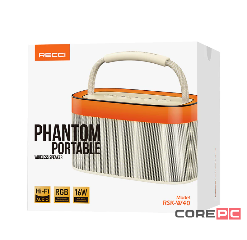 Bluetooth колонка Recci Phantom RSK-W40 бежевая