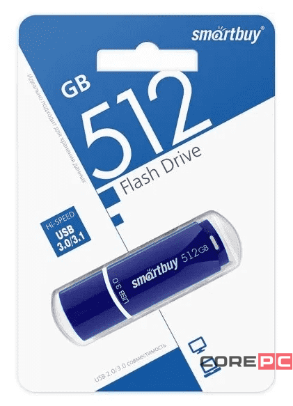 3.0/3.1 USB флеш накопитель 512 GB Crown Blue (SB512GBCRW-B)