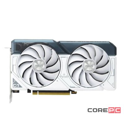 Видеокарта ASUS (DUAL-RTX4060-O8G-WHITE) GeForce RTX 4060 8GB DUAL OC WHITE 90YV0JC2-M0NA00