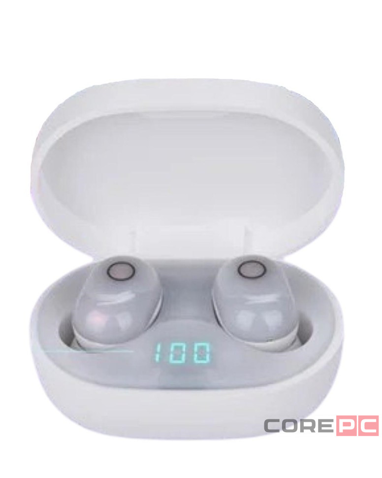 Беспроводные наушники TWS с дисплеем Earphone Y16 BT5.3/4ч/ANC/ENC белые