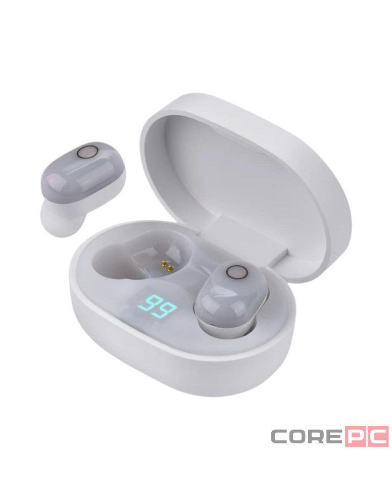 Беспроводные наушники TWS с дисплеем Earphone Y16 BT5.3/4ч/ANC/ENC белые