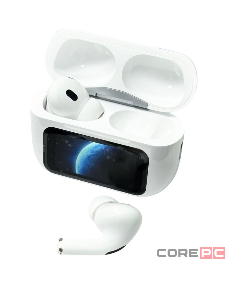 Беспроводные наушники TWS с дисплеем Earphone Y16 BT5.3/4ч/ANC/ENC белые