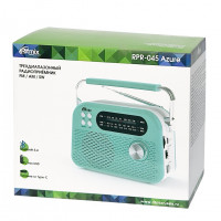 Портативный радиоприемник Ritmix RPR-045 бирюзовый