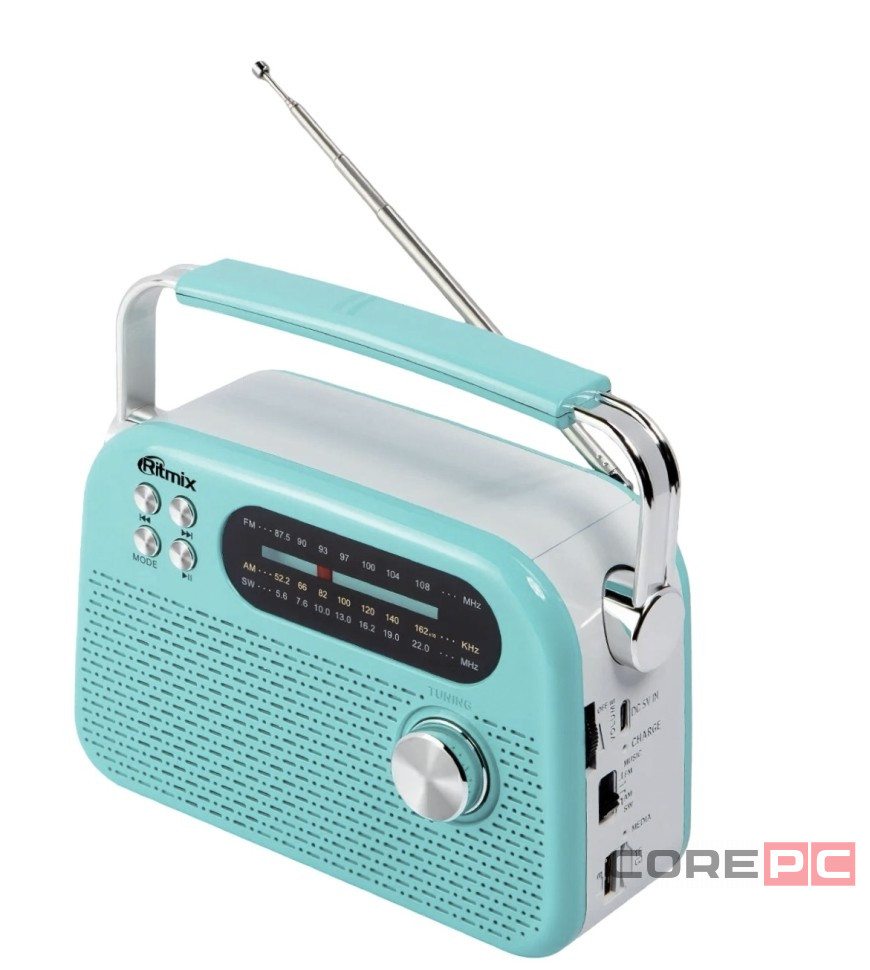Портативный радиоприемник Ritmix RPR-045 бирюзовый