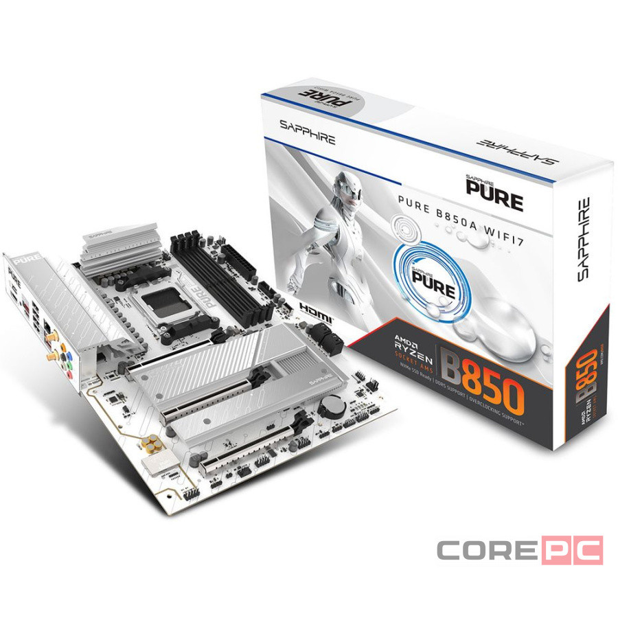 Материнская плата Sapphire B850A PURE WIFI7 White (52123-11-40G)