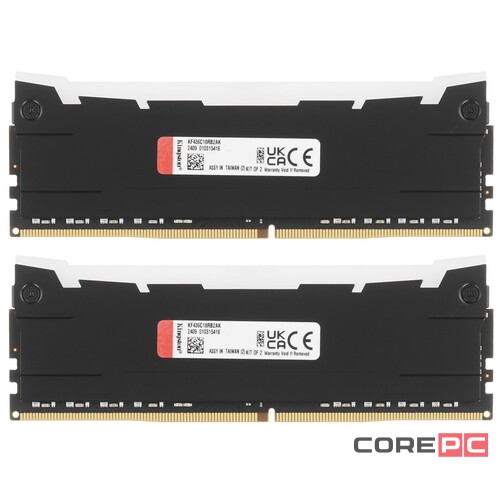 Оперативная память 64 Gb 3600 MHz Kingston FURY Renegade RGB XMP Black (KF436C18RB2AK2/64)