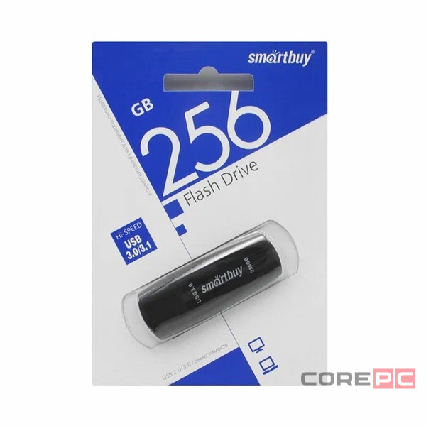 3.0/3.1 USB флеш накопитель Smartbuy 256 GB Scout черный (SB256GB3SCK)