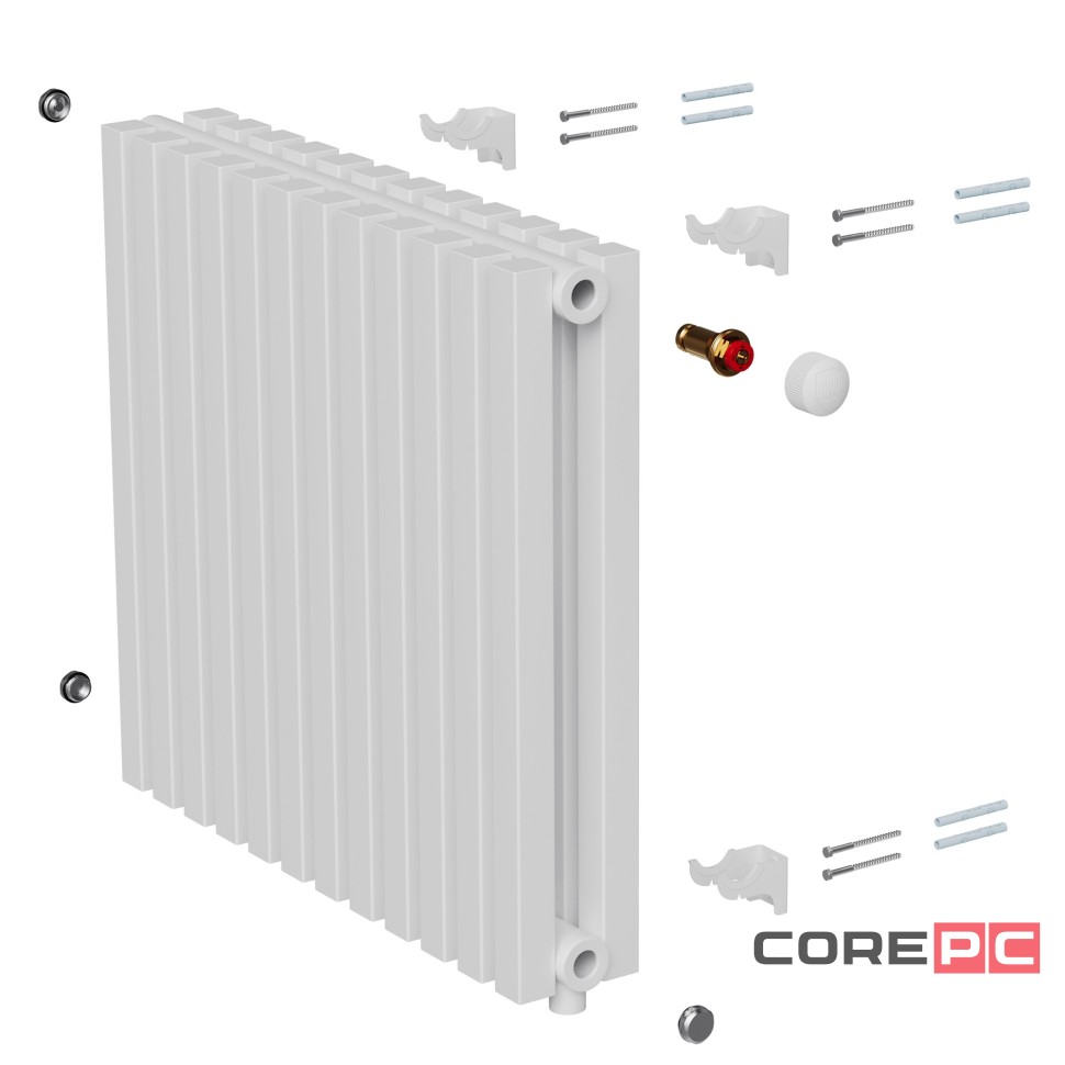 Дизайн-радиатор Royal Thermo Shift Q30 VC2050 - 12 секц. RAL9016