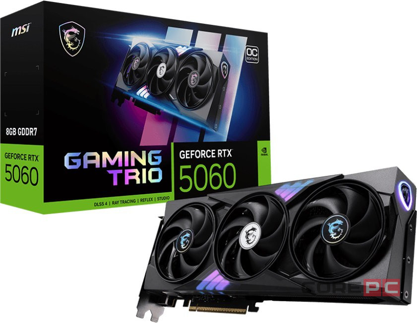 Видеокарта MSI (G5060-8GTC) GeForce RTX 5060 8G GAMING TRIO OC