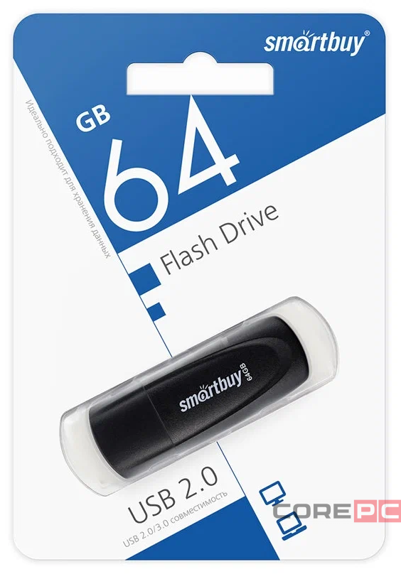 USB флеш накопитель Smartbuy 64GB Scout (SB064GB2SCK) черный