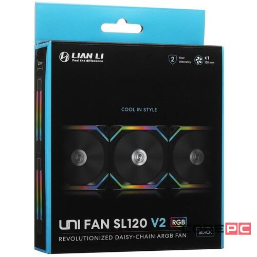 Вентилятор для корпуса  Lian Li UNI FAN SL120 V2 Black (G99.12SLV21B.R0)