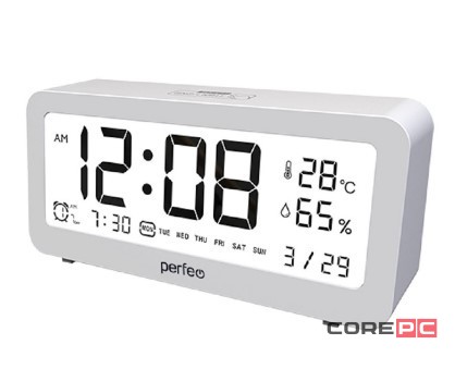 Часы-метеостанция Perfeo Brisa (PF-S8827) белые