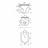 Унитаз подвесной WAVE 550507 безободковый, с сиденьем, микролифт, цвет белый