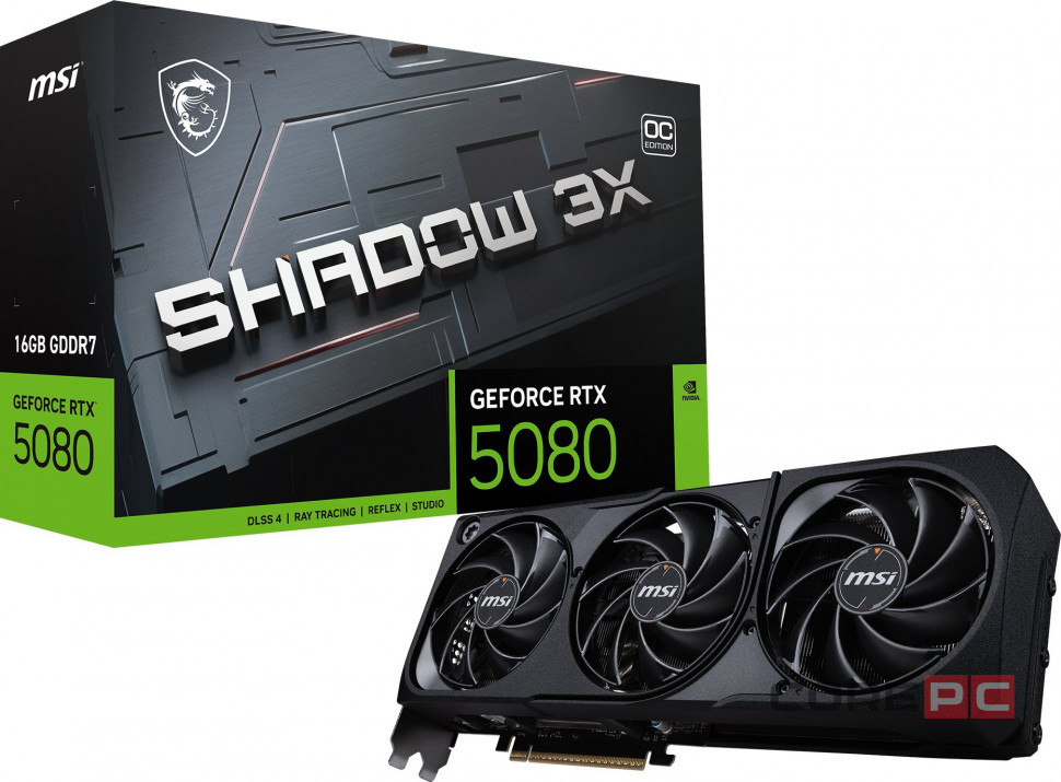 Видеокарта MSI (G5080-16S3C) GeForce RTX 5080 16G SHADOW 3X OC
