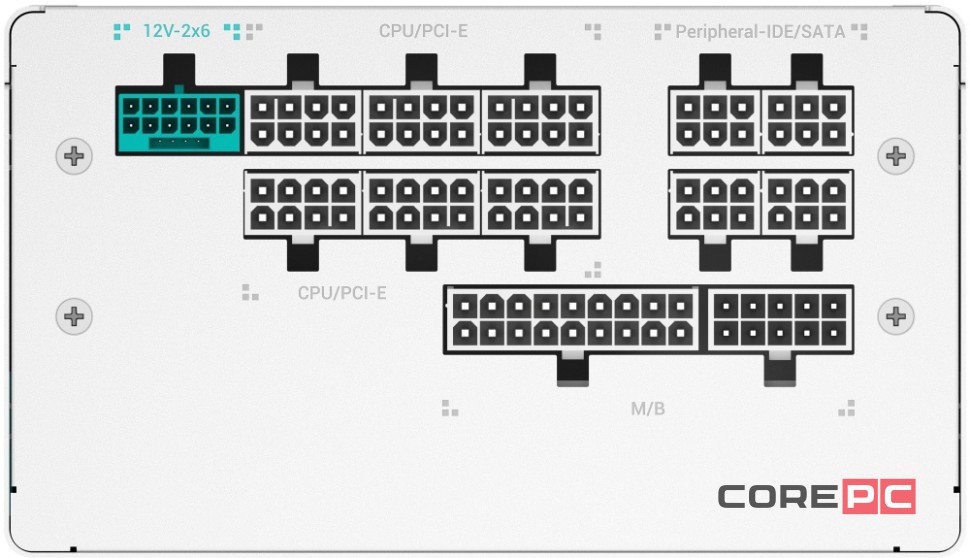 Блок питания Deepcool 1200W GAMERSTORM PQ1200G WH White 16 Pin (PCIe 5.0 Connector Cable Details)