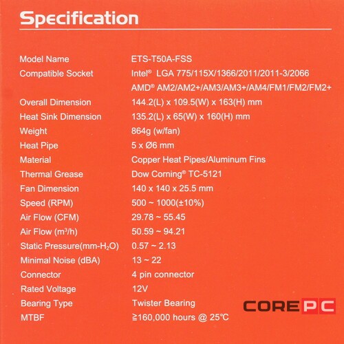 Кулер для процессора Enermax ETS-T50 AXE Silent Edition ETS-T50A-FSS