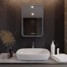 Зеркало MIXLINE Мальта-3 550х800 (ШВ) сенсорный выключатель, часы внешней настройки + подогрев